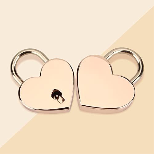 2 sets kleine hartvormige hangslot mini slot roos hart liefde sleutel metalen slot met sleutel