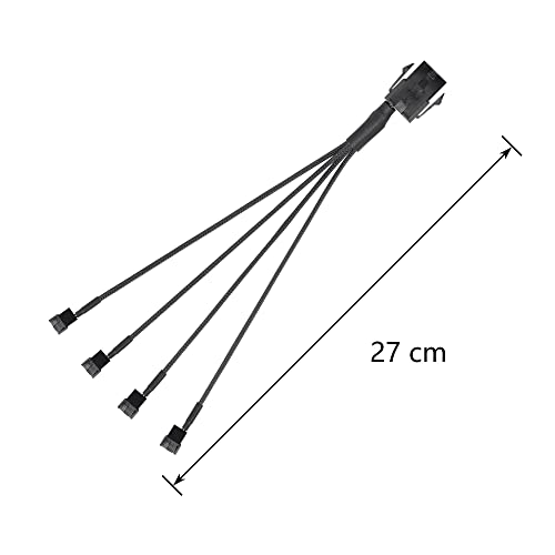 6 Pin PCIE tot 3/4 Pin Fan, 2 stuks 6 Pin PCIE Man tot 4 x 3 Pin 4 Pin PC Case Fan Conversion Cable voor PC Case Fan (1 tot 4) 5