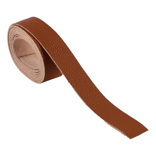 25mm x 2m Faux Grain Leather Strips, Bruin lederen rand voor doe-het-zelf knutselen, gitaarbanden, armbanden en sieraden gereedschap