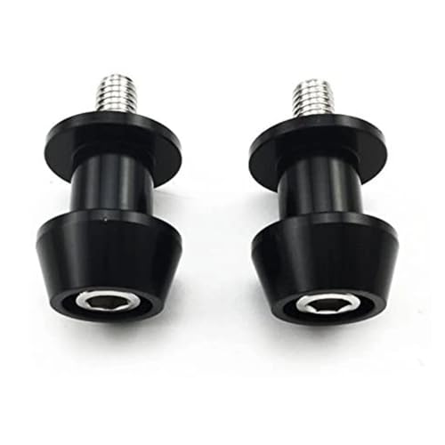 Swing Arm Spool 8/10mm Motorfiets CNC Aluminium Swing Arm Spool Sliders Stand Swingarm Spools (10MM Zwart) 4