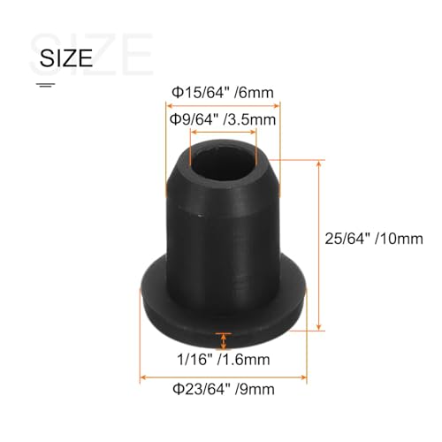 20Stuks Rubber Grommets 6mm Mount Dia Ronde T-Type Siliconen Afdichting Flexibele Hole Plugs voor Kabelbuis Cord Bescherming