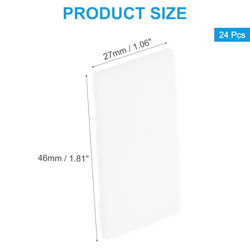 Aroma Pads, 24Pcs Vervochtiger Vervangingsfilter Parfum Diffuser Pad voor onderhoud Geurluchtzuiveraar, Wit (4,5 x 2,8cm)