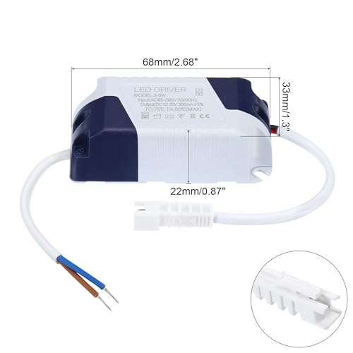 3-5W 300mA led drive, transparant AC 85-265V uitgang 12-20V DC mannelijke constante connector stroom roodheid externe transformator voeding plafond lamp