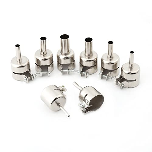 8Pcs/Set Heat Gun Nozzles Kits, Roestvrij stalen nozzles Tips, Lassen Nozzles, voor Hot Air Soldering Station Reparatie (3/4/5/6/7/8/10/12mm)