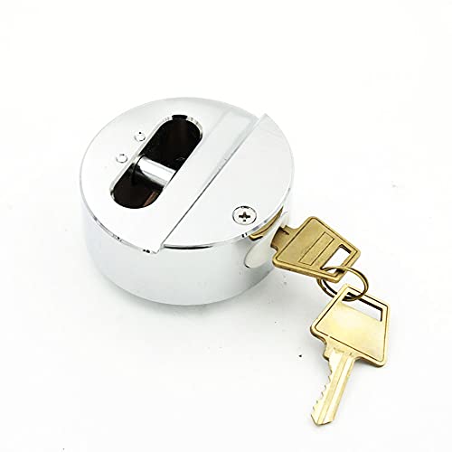 Zware hangslot 73mm Chrome verchroomd staal ronde ronde 2 knop reserve slot voor poorten, vrachtwagens en verkoop 3