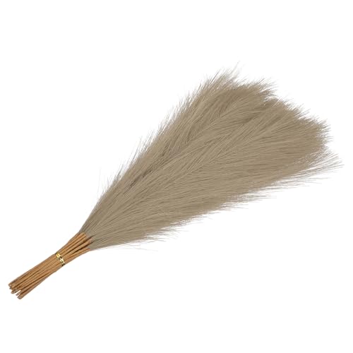 17,7 inch pampas gras decor, 30 stukken kunstpampas gras bulk pluizig faux pampas gras klein gedroogd, bruin 4