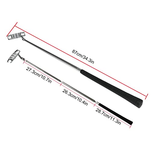 Rechtshandige Golfputter, 34 Inch Afnembare 3-delige Roestvrijstalen Putterclubs Accessoires voor Kinderen, Volwassenen