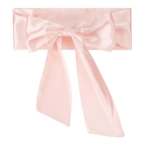 Satin Sash Belt, 1 Stuk bruiloft Party bruids blank satin waist riemen bal accessoire voor afstuderen verjaardag decoratie DIY accessoire Homecoming, licht oranje, licht oranje