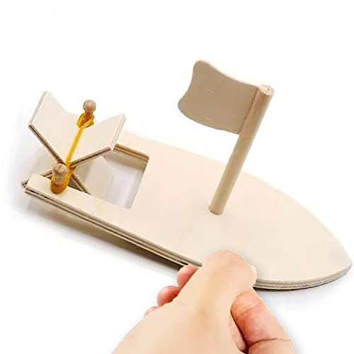 6 stuks DIY houten zeilboot, DIY houten kinderschip, zeilboot modellen, voor het ontwikkelen van creatieve denken in kinderen 3