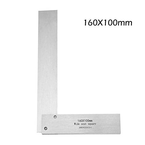 Ingenieurs Square - Engine Steel Set Square 90 Right Hoek regelaar voor het meten van rechterhoek, Inclusief Plastic Holder Box (160 x 100 mm)