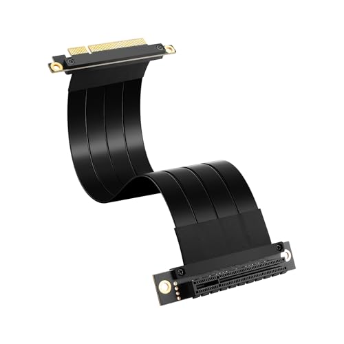 PCIe 3.0 X8 Extension Cable PCI-E 8X Man to Female Riser Cable 25CM (90 graden M/V)