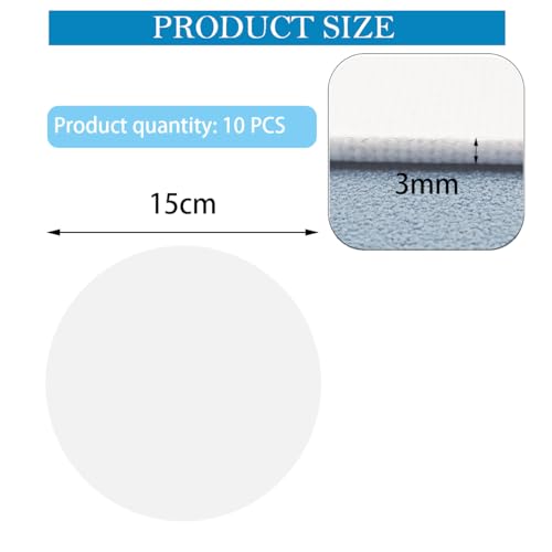 Canvas Panels, Dujelixa Blanco Katoen Art Canvas, Ronde Stretched Canvas, Diameter 15cm Voorgerekt Canvas Board, Canvas voor het schilderen, Geschikt voor Olieverf, Acryl, Aquarel (10 stuks)