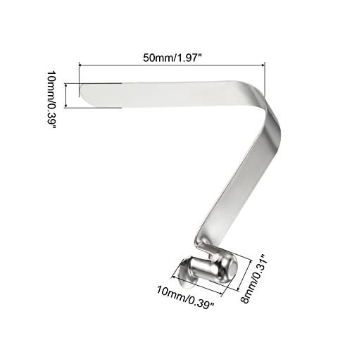 10 x 8 mm kanopeddelclip, 6 stuks verenclips voor V-vormige stalen tentstokken met enkele drukknop voor het sluiten van buizen en tentstokken voor kamperen