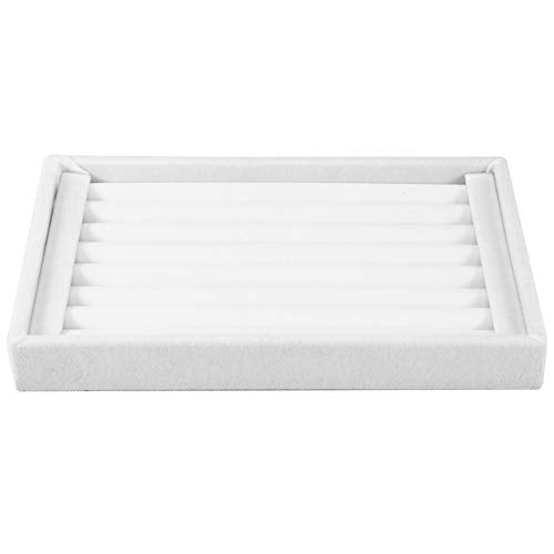 Ariage, Porte Bague, Witte Ring Display, Expositor Anillos, Velvet Ring Display Tray,Ring Display houder Ring Display Tray Slot Mode sieraden Organisator houder Case Box Showcase Wit