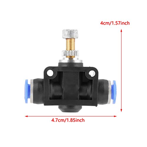 10 st Pneumatische Flow Speed Ventielen 6mm Pneumatische Quick Controller Quick-Connect Pijp Throttle Valve Push Air Flow Control Valve