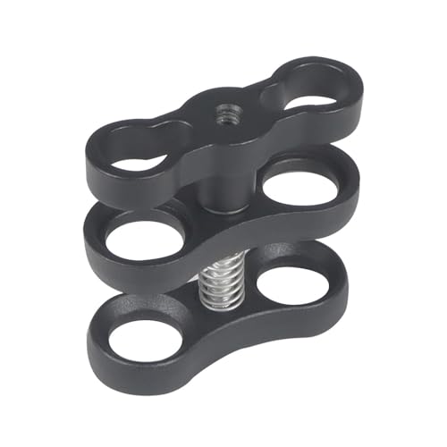 Zee 2 st Aluminium Dive Light Clamp, Duiklichten Vlinder Clip Arm Clamp Mount Ball Connector Aluminium Ball Clamp Mount Clip Adapter Vervanging voor Camera 3