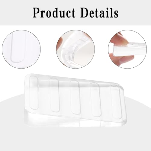 8 stuks White Deur Wedge, 3 x 5 cm, Small Deur Wedge, Multifunctionele Deur Wedge, Non-Slip met 4 Non-Slip Strips, ABS Wedges, Plastic, voor het nivelleren van Uneven Tafels, Ladenkast, Meubilair 3