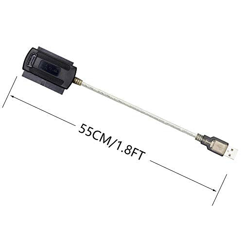 SATA IDE naar USB Adapter Cable, USB 2.0 naar IDE SATA 2.5 3.5 harde schijf HDD Cable Converter (1.8FT White) 4
