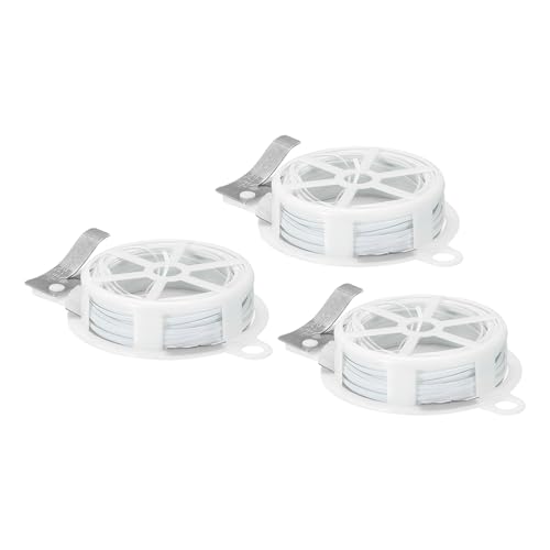 65ft/20m Twist Ties, 3 Pack PE Tuinplant Banden met Cutter Herbruikbaar voor Tuinieren Klimmen Vines Office Home Kabel Organiseren, Wit