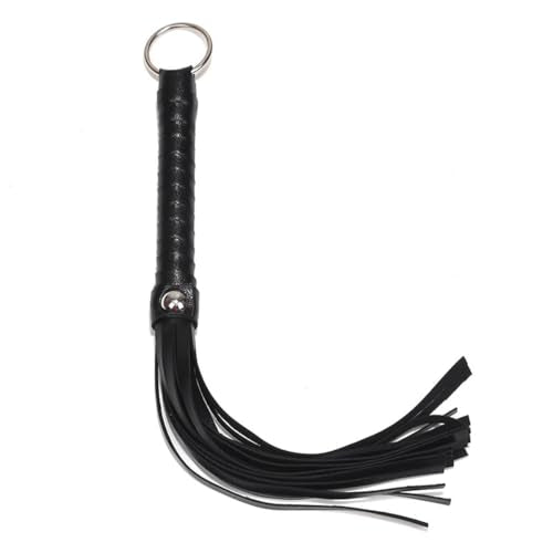Kleine zwarte whip 2 stuks rijden Whip met penseel non-slip handgreep voor buiten rijden training wedstrijd prestaties whip