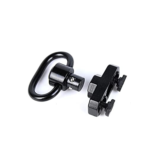 QD Sling Swivel Mount 1.25 Inch Quick Afneembare Kit met Quick Detach Drukknop, Sling Mount Adapter en 360° Rotatie Sling Swivel Base, voor Rail HandGuard