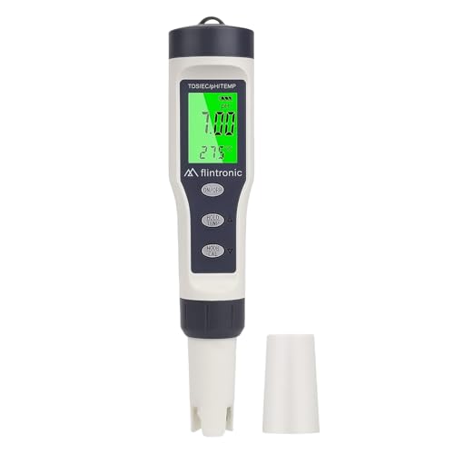 4-in-1 pH-meter, PH/TDS/EC temperatuurmeter met achtergrondverlichting, 0-14 pH Meetbereik ± 0,1 pH Nauwkeurigheid, pH-waarde meetinstrument voor zwembad, Drinkwater, Zwembad, Aquarium