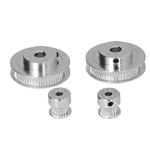 Timing Pulley Set, Timing Pulley Set 20 Teeth 60 Teeth Aluminium Synchroon Wiel met 280mm Lengte 6mm Breedte Timing Belt voor 3D, Timing Belt (20t 5mm) Plus 3
