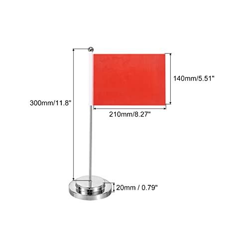 Vlag Stands Mini Blanco Tafel Vlaghouders Flagpole Zilveren Toon met Rode Vlag voor Party Supplies Decoratie