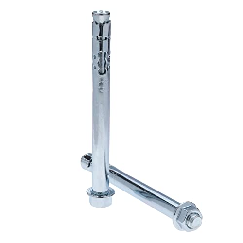 12mm X 75mm Socket Anker met Hex Nut, Uitbreiding Schroef met Noot en Thread End Metal Plug voor Wall Mounting, Pre-Assembled Wedge Anker voor Concrete Vrijmetselaars, Brick Wall (2 Piece) 3