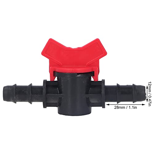 2PCS Barbed Wire Ball Valve, Flow Regulator Ball Valve Uitgeschakelde Switch Flow Control Ventiel voor Drip Irrigatie Slangen Agriculture Garden(12MM stroomregelaar)