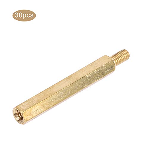 Hex Standoffs, Copper Standoffs, Brass Standoffs, M3 Single Head Hex Nuts, Spacer Spacer Screw Nut Assortiment Kit voor PCB (M3*30) 3