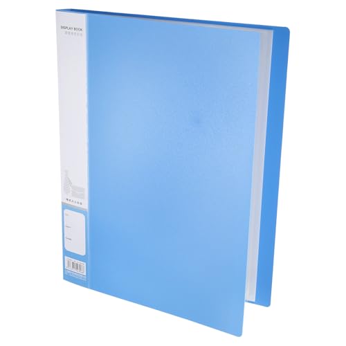 M&G 30-Pocket Binder met PP Plastic Sleeves A4 (Blauw), Art Portfolio Folder met Clear Sheet Protectors, toon 60 pagina's voor het organiseren van documenten, 310x235x19mm