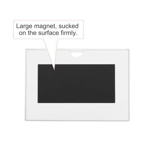 A6 10x15cm Magnetisch Fotoframe, 4 stuks Magnetische Bordhouder Display Frame voor Koelkast Kantoor Foto, Wit 4