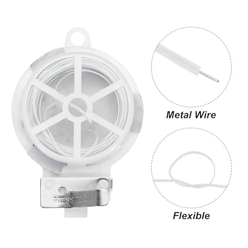 65ft/20m Twist Ties, 3 Pack PE Tuinplant Banden met Cutter Herbruikbaar voor Tuinieren Klimmen Vines Office Home Kabel Organiseren, Wit 3