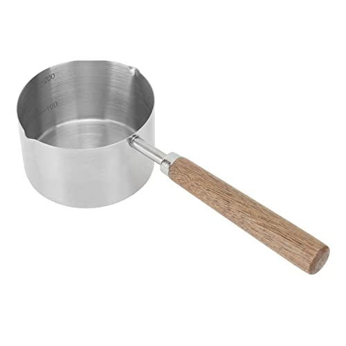 Roestvrij staal Kleine saucepan voor gesmolten boter, Mini Saucepan roestvrij staal Saucepan, Boterverwarmer, Melkverwarmer, 200ML Saucepan