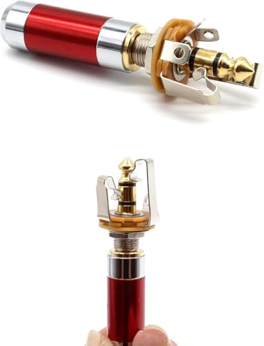 20st jack stekkers voor gitaar 6,35mm, jack stereo, socket 6,35mm TRS, 1/4 inch 6,35mm, stereo jack, aansluiting voor soldeer 5