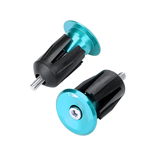Fietsgreep End Plugs Bar 1 Pair Road ycle Fietsen aluminium handgreep handgreep Bar End vervanging voor de meeste fiets, mountainbike, wegfiets, BMX (blauw)