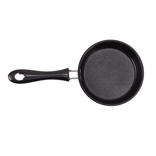 Mini Frying Pan Roestvrij staal voorkomen Stick inductie Pot Ronde ontbijt Kleine Fry Egg Pan met lange handvat 12cm () 4