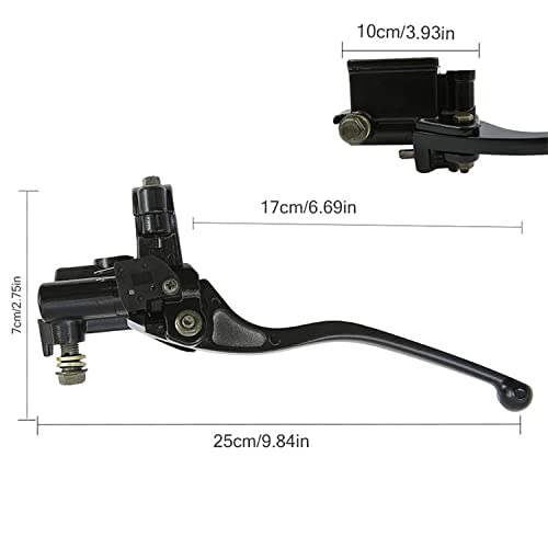7/8 inch 22mm Motorfiets Hydraulische Brake Lever met Hoofdcilinder Fit voor TRX125 200 250 350 400 420-Zwart 22mm steel