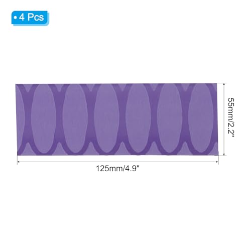 Snijmes Handvat Krimpkous 5,6 cm x 12,4 cm, 4 Pack Chef Cutter Antislip Wrap voor Keukenmes Management, Paars Ovaal Patroon