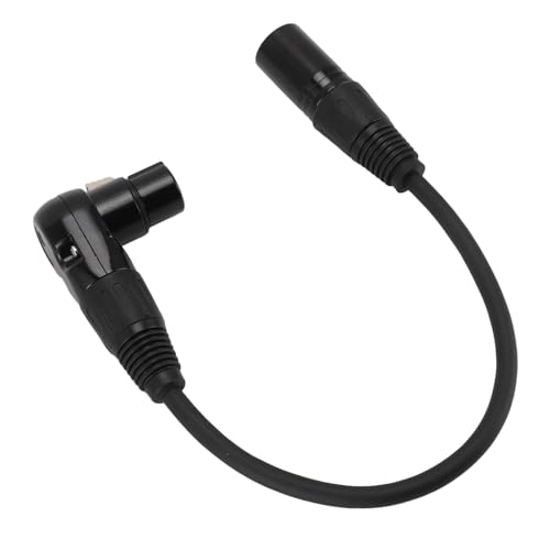XLR Microfoon uitbreiding Kabeladapter, 90° Hoek Vrouw Man 3 Pin Connector voor elektrische gitaar Mixers Peaks PVC voor Mixers Versterkers (1m/3.3ft) 3