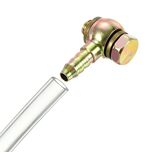 Slang Barb passen elleboog 8mm Barbed Wire M8x1 Man Wire, Carbon Steel Pipe Adapter Connector voor Air Water Fuel Oil, Goud 5