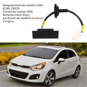 Knop voor Open Tailgate, 81260-1W220 Release Switch Trunk Lid Tailgate Vervanging voor Picanto TB 2011-2017 3