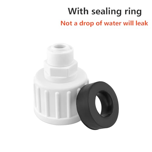 1 x filteraansluiting, 3/4 inch vrouwelijke draad aan 1/4 inch snelle koppeling, koelkastslang, waterslang 3