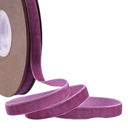 Velvet Ribbon 10mm Velvet Ribbon Gift Ribbon Sieraden Band Stof Ribbon Festival Bands voor DIY Naaiboeket Bruiloft Verjaardag Gift Wrapping Pink Paars