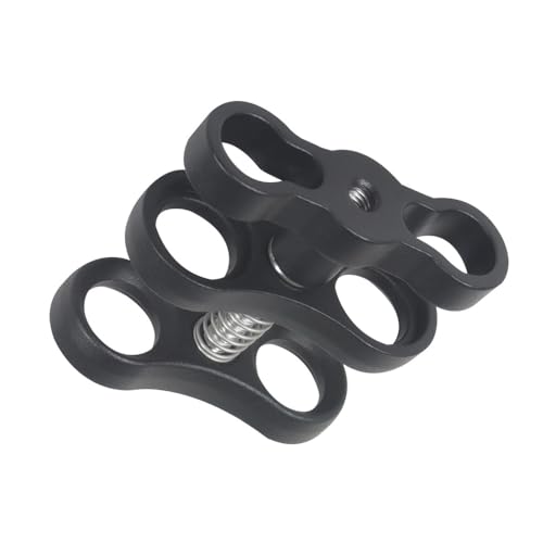 Zee 2 st Aluminium Dive Light Clamp, Duiklichten Vlinder Clip Arm Clamp Mount Ball Connector Aluminium Ball Clamp Mount Clip Adapter Vervanging voor Camera
