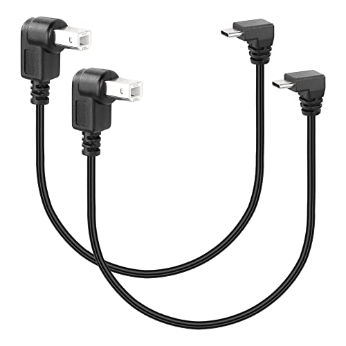 USB B naar USB-C Printerkabel, Pack van 2, USB 2.0 Type B naar Type C Kabel, Compatibel met Printers, MIDI Controller, MIDI Keyboard en meer (Type B (UP))