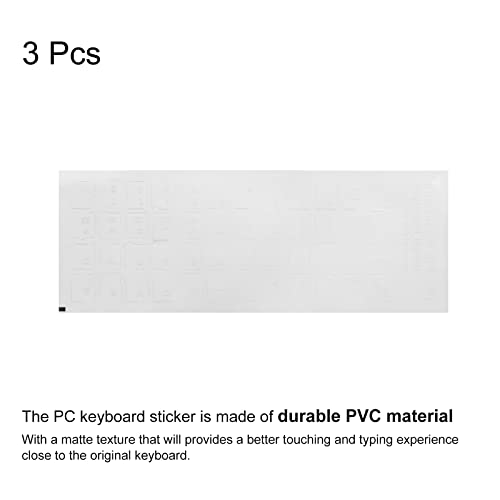 3Pcs Korean Keyboard Stickers PC Keyboard Stickers Transparante achtergrond met witte letters voor Computer Laptop Notebook Bureaublad 3