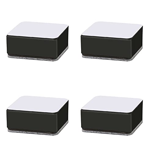 4 Stuks Meubilair Riser Zelfklevende stoel Tafel Beenbeschermer, Carbon Steel Meubilair Verhogen voetkussens, 500kg Capaciteit verhogen bed been verhogen pad (zwart)