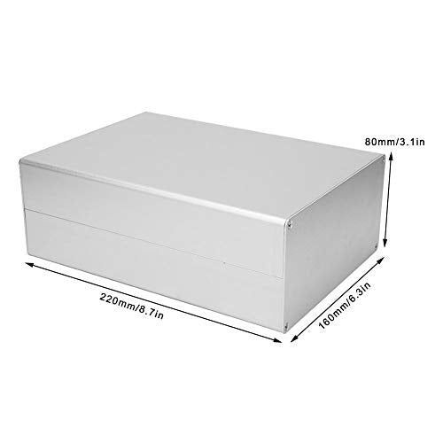 Aluminium behuizing geval HIFI buis versterker Aluminium Shell elektrische kolen aluminium Shell Gps Analyzer Shell 80x160x220mm Uitlaatdozen 3